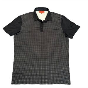 Black and White Checkered Redvanly Men's Medium Golf Polo Shirt